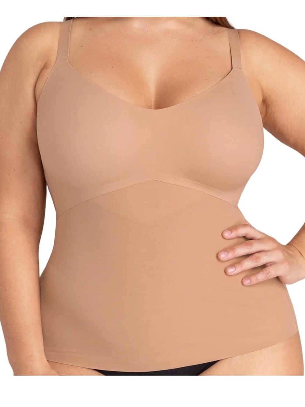 Honeylove LiftWear Cami Sand  Built-In Bra Smoothing Plus Discontinued XL